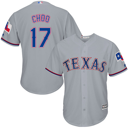 Rangers #17 Shin-Soo Choo Grey Cool Base Stitched Youth MLB Jersey - Click Image to Close